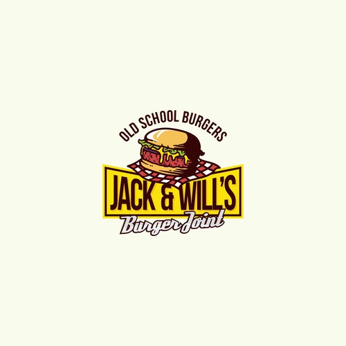 logo concept for jack & will's burger joint