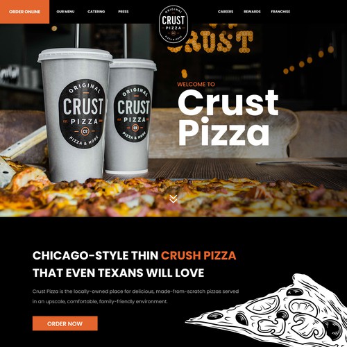 Web Design for Crust Pizza