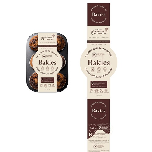 This packaging concept for Bakies—a premium, Swiss-made, ready-to-bake cookie dough