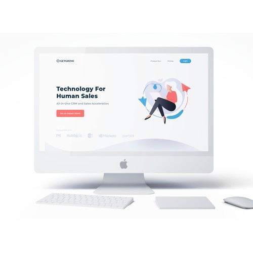 All in one CRM homepage Design