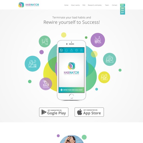 Habinator App Landing page...