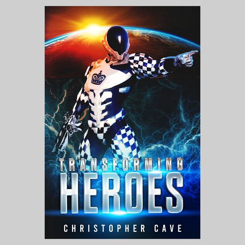  Bold book cover about armoured superheroes