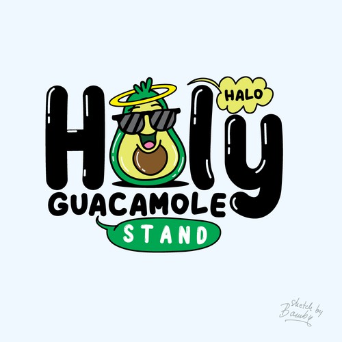 avocado mascot logo