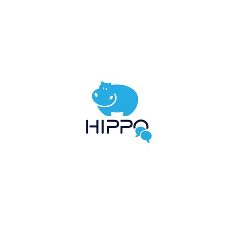 Logo Concept for Hippo chat Application.