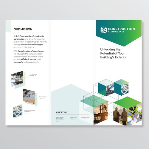 Brochure for construction consulting company. 