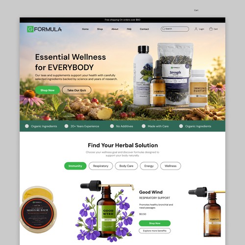 Herbal Teas and Supplement Website