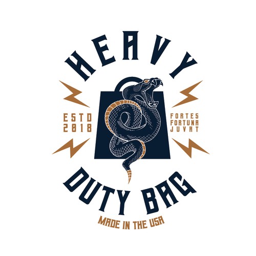 masculine logo for heavy duty bag