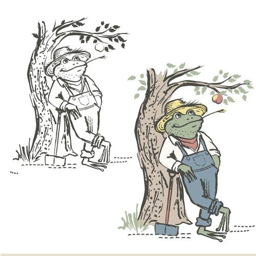 Frog logo for a regenerative farm
