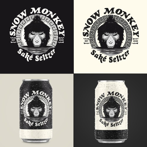 Snow Monkey Sake Logo Design