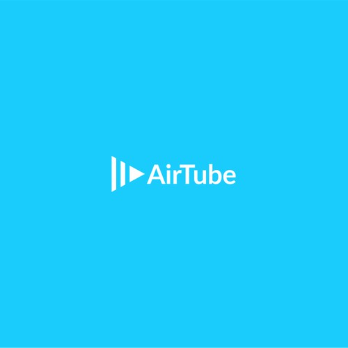 Logo concept for airtube ,video streaming app