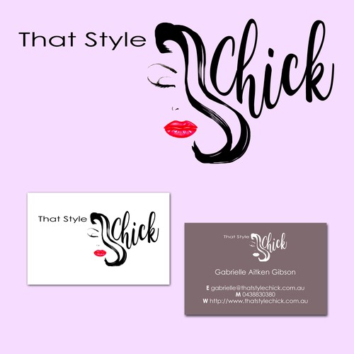 Logo with business cards for fashionblogger