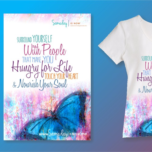 Feminine Tee Shirt With Inspirational Quote For New Apparel Company