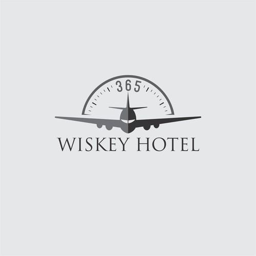 Clean logo concept for "365 Wiskey Hotel"