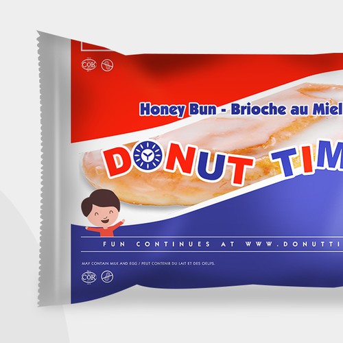 Donut Time Honey Bun Packaging