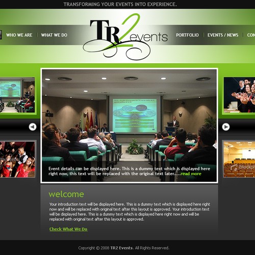 NEW EVENT MANAGEMENT COMPANY WEBSITE