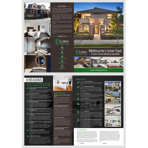 brochure design concept for cullen building group