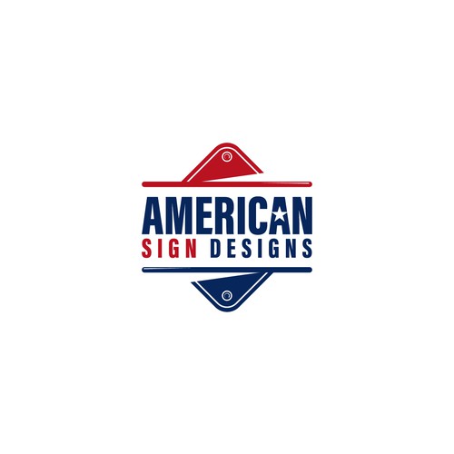 "A REALLY COOL PATRIOTIC LOGO" for an US-based sign and graphics design company
