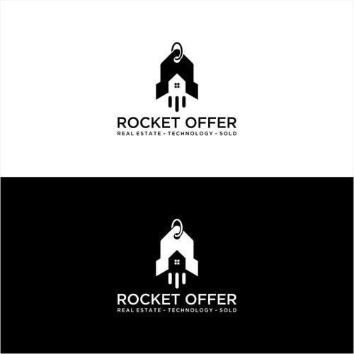Rocket + price tag + Home