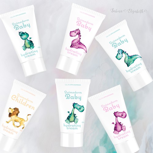Baby - and Childrens skincare product - playfull and minimalistic