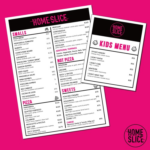 Menu Design