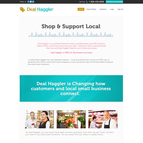 Redesign Aboutus page for Deal Haggler