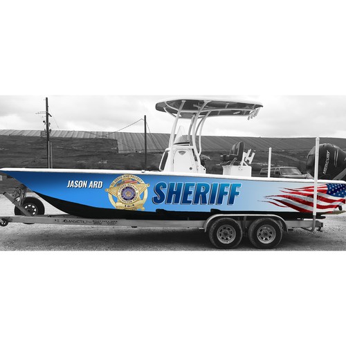 wrap for sheriff boat