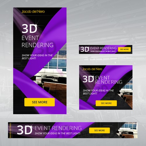 Banner ads design for 3D Rendering Studio