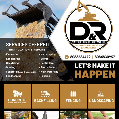 D&R construction flyer 