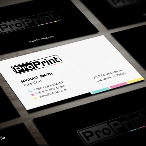 Business Card Design For A Printing Company