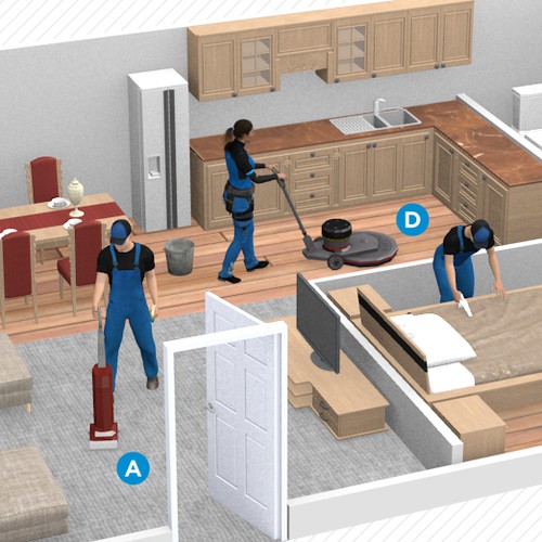 infographic concept for cleaning service company