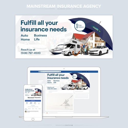 Creative Facebook Cover for Insurance agency