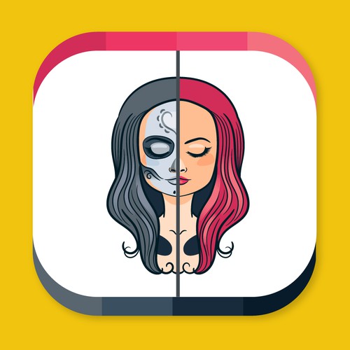 App Icon for a fun face paints/masks selfie camera app