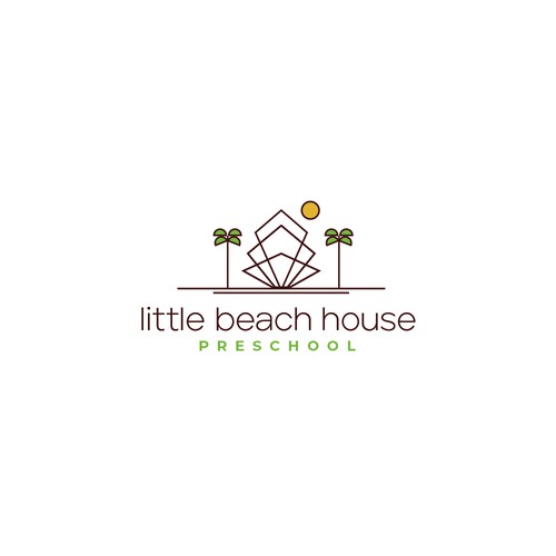 Simple art deco themed logo for a preschool