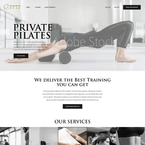 Luxury Bold Elegant Pilates Website Design