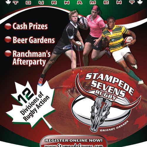 Help Macquarie Stampede Sevens Rugby Tournament with a new postcard or flyer