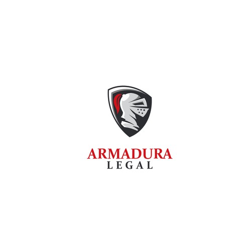 silver knight concept logo for armadura legal