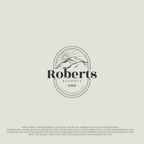 Logo concept for Roberts Resorts