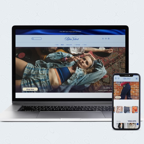 "Blue Velvet"- E commerce Website Design