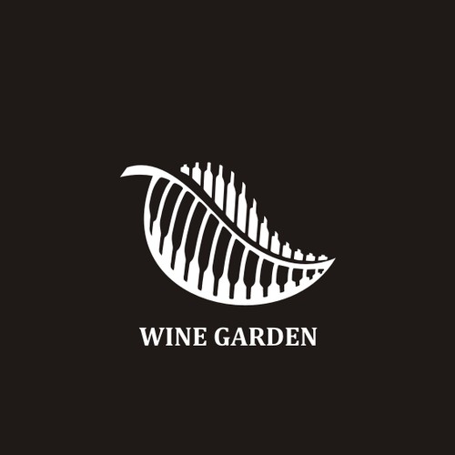logo concept for wine garden