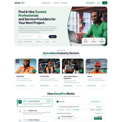 Premium & Modern Dual-Side Service Marketplace UI/UX Redesign for Professionals & Service Providers