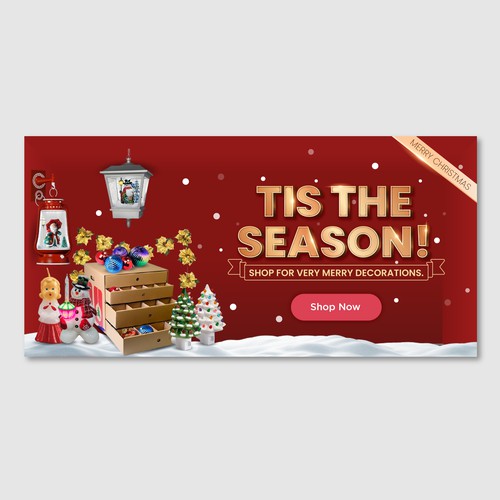 Christmas themed banner design