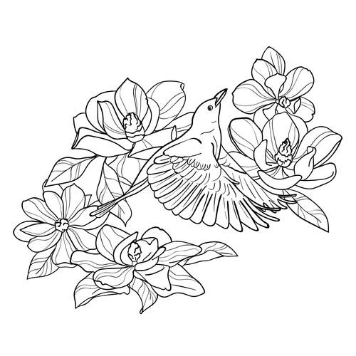 Tattoo design for a feminine tattoo with a story