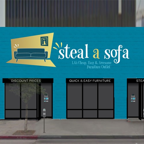 Steal a Sofa Logo Design