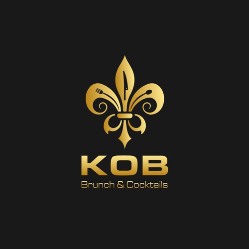 A luxurious and clean gold logo for Restaurant