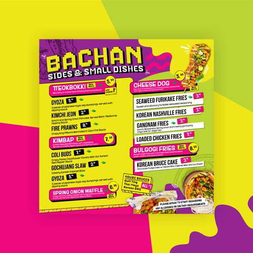 Korean Menu Design