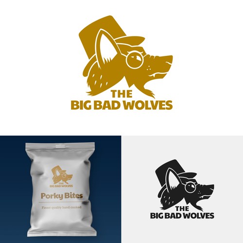 Logo design pork snack