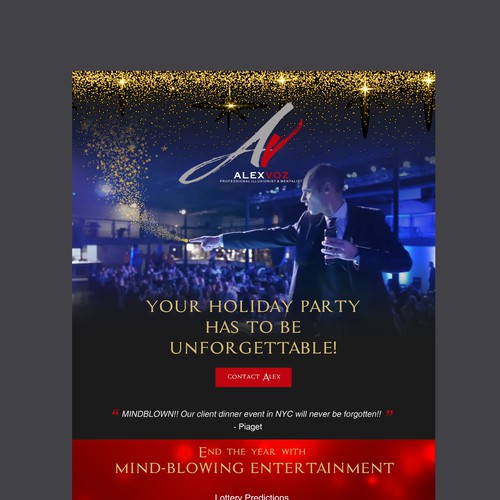 Mentalist + Magician Corporate  Email Design