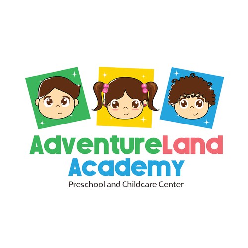 Cheerful Logo For Preschool and Childcare Center