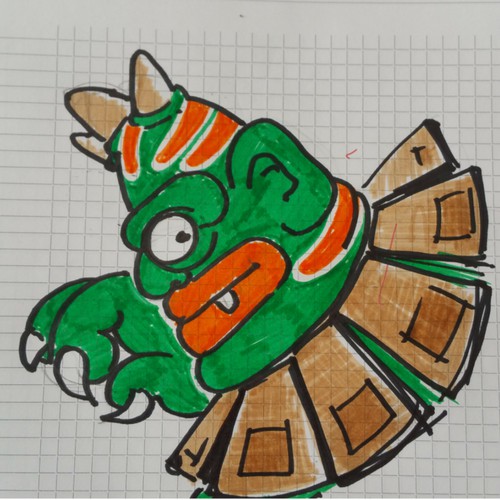 personaggio/mascotte per pubblicizzare bevanda