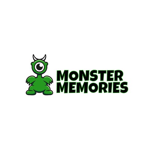 Fun monster logo for action camera company